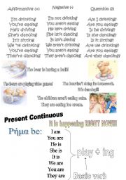 English Worksheet: present continuous