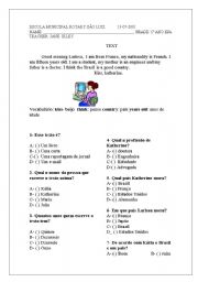 English worksheet: nationality