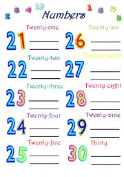 numbers 21-30