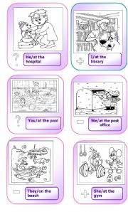 English Worksheet: Past Simple (was/were) part 1