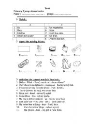 English worksheet: quiz for jump abroad 2 