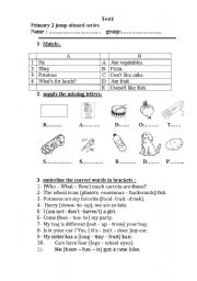 English Worksheet: quiz for jump abroad 2 