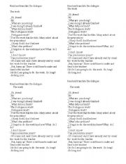 English Worksheet: (exercise)Read and Translate the Dialogue