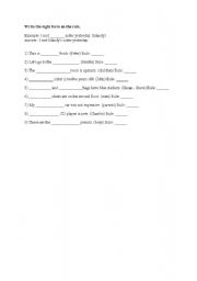 English Worksheet: Apostrophs