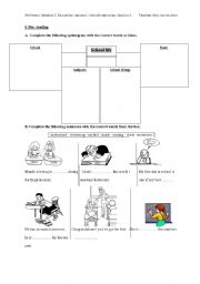 English Worksheet: module 2 lesson 1 school memories.9th forms Tunisian schools