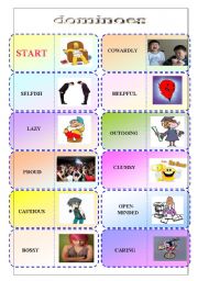 English Worksheet: Dominoes - Describing Personality