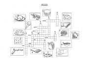 English Worksheet: food crossword