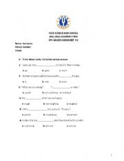 English Worksheet: tenses