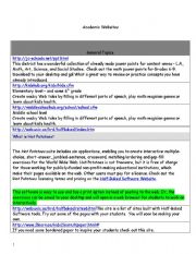 English Worksheet: websites for teachers 
