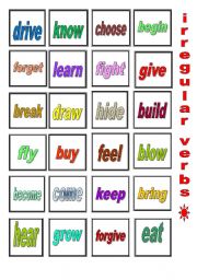 English Worksheet: IRREGULAR VERBS