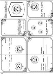 English Worksheet: Mr Pumpkin minibook