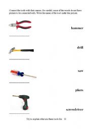 English Worksheet: Tools - man