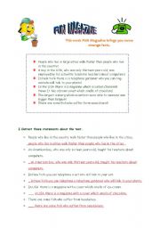 English Worksheet: Who and Which practise worksheet KEY