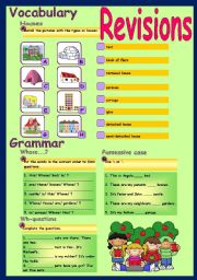 English Worksheet: Vocabulary and grammar revisions