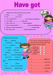 English Worksheet: have got