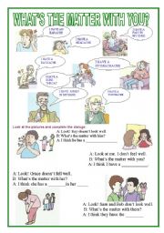 English Worksheet: Whats the matter with you? 