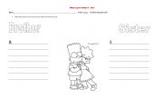 English Worksheet: FAMILY MEMBERS