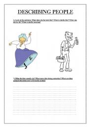 English worksheet: Describing people 