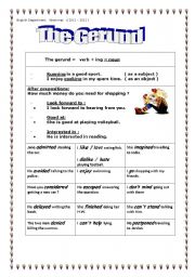 English Worksheet: the gerund