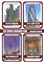 English Worksheet: The London Landmarks Game - Part 3 - Modern London