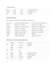 English worksheet: Advanced use of comparisons and superlatives