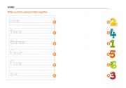 English worksheet: Numbers