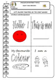 English Worksheet: greeting