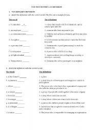 English worksheet: Top Notch Beginner Revision Test