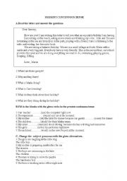 English Worksheet: present continuous 