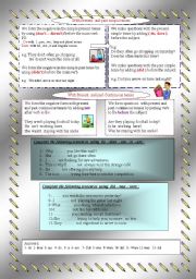 English Worksheet: negative/questions with the simple and continuous ( present /past) tenses