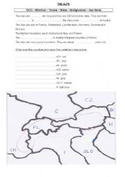 English worksheet: THE ALPS