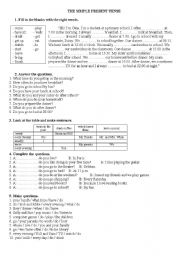 English Worksheet: The Simple Present Tense (I/you/we/they)