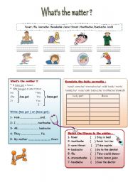 English Worksheet: illness