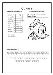 English Worksheet: colours