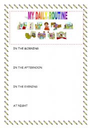 English Worksheet: My daily routine