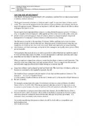 English Worksheet: sick of sick leave