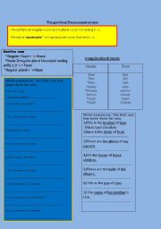 English Worksheet: The genetive