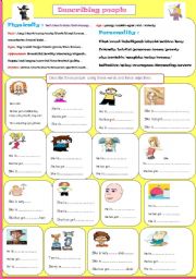 English Worksheet: Describing People