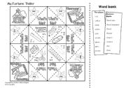 English Worksheet: Classroom Objects - Fortune Teller