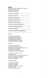 English Worksheet: Speaking for elementary students