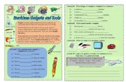 English Worksheet: Modren Gadgets and Tools