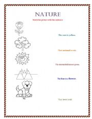 English worksheet: NATURE