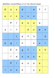 English worksheet: Reading puzzle