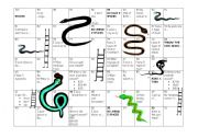 English Worksheet: Snakes and Ladders