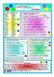 English Worksheet: Adjectives or Adverbs