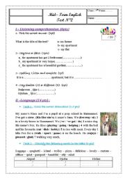 English Worksheet: test