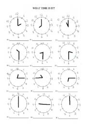 English Worksheet: TIME