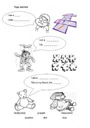 English worksheet: Toys and games
