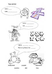 English Worksheet: Toys and games