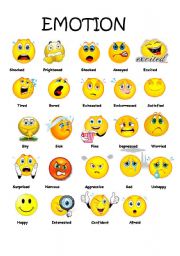 English Worksheet: emotions part 2